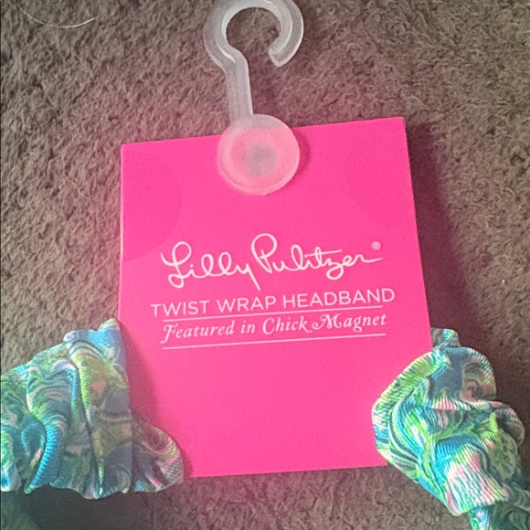 Lilly Pulitzer Turban-Style Headband in Aqua Floral Swirl - Picture 2 of 4